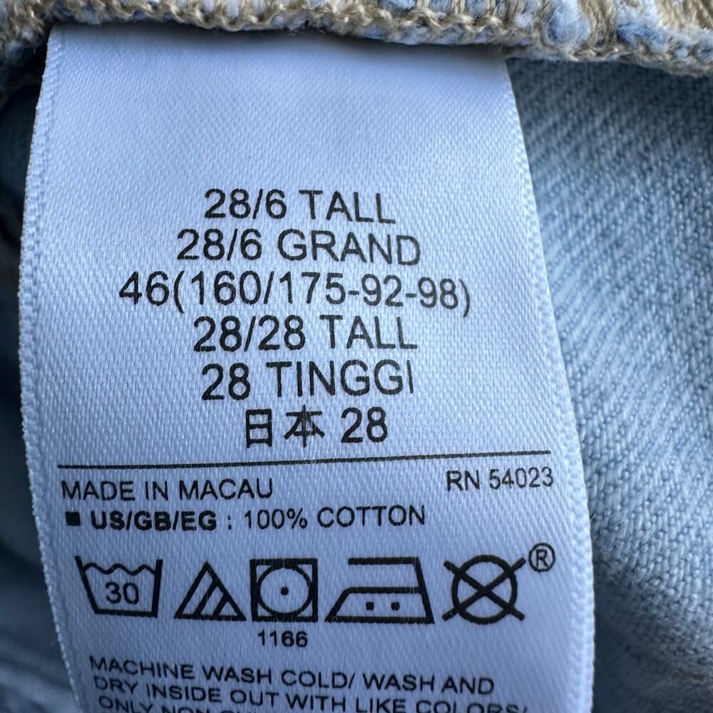 GAP Barrel Jeans High Rise Light Wash Denim Size 28 Tall - Picture 8 of 8